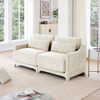 Elegant Sofa With Ergonomic Design And Lumbar Pillows