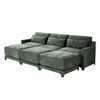 Stylish Sofa With Ottoman And Lumbar Pillows, Ergonomic Design