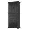 Elegant Multi Functional Storage Cabinet With Slide Rail Drawers, Adjustable Shelves