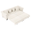 3 In 1 Pull Out Sofa Bed With Movable Ottoman