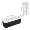 Modern Wall Mounted Bathroom Vanity With Resin Sink And Storage Rack Modern Wall Mounted Bathroom Vanity With Resin Sink And Storage Rack