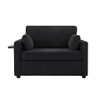 Sleeper Sofa With Foldable Mattress, USB Ports, Side Table & Storage Pocket