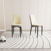 Modern Dining Chair With Cushions And Metal Legs