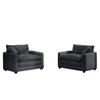 Modern Classic Corduroy Fabric Single Chair Deep Seat Sofa With Pillow