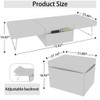Modern Convertible Sofa Bed 4 In 1 Folding Ottoman Sleeper With Adjustable Backrest