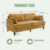 Chenille 2 Seater Sofa With LED Light, USB Charging Port, And Storage Bag
