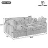 Modern Modular U-Shaped Sofa Bed With Movable Ottoman, USB Ports, Phone Holder