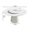 Modern, Round Black Carbon Steel Base Dining Table, Can Accommodate 6 People