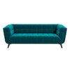 Addison - Large Velvet Sofa - Brown / Teal
