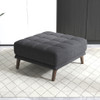 Addison - Square Upholstered Ottoman - Dark Gray