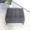 Addison - Square Upholstered Ottoman - Dark Gray