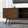 Caroline - Mid-Century Modern Style TV Stand Up To 72" - Brown / Dark Brown