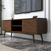 Caroline - Mid-Century Modern Style TV Stand Up To 72" - Brown / Dark Brown