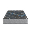 Comfort Care - 14" Full Size Hybrid Mattress With Individual Pocketed Coils, Medium Comfort - Gray / Blue