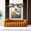 Eden - Modern Tufted Chesterfield Sofa - Burnt Orange / Orange