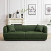 Larisa - Mid-Century Modern Linen Sofa - Dark Green