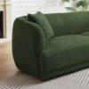 Larisa - Mid-Century Modern Linen Sofa - Dark Green