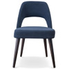 Juliana - Mid-Century Modern Dining Chair (Set of 2) - Black / Navy Blue
