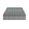 Comfort Care - 14" Twin Size Euro Top Hybrid Mattress, Plush Comfort - Gray / Blue