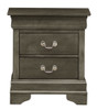 Louis Phillipe - Elegant Nightstand - Gray