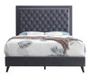 Queen Bed Classic Design - Gray