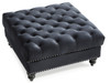 Elegant Traditional Upholstered Ottoman For Living Spaces - Black