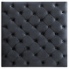 Elegant Traditional Upholstered Ottoman For Living Spaces - Black