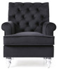 Elegant Round Arm Traditional Chair - Black