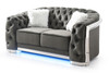 Flared Arm Loveseat - Gray