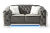 Flared Arm Loveseat - Gray