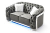 Flared Arm Loveseat - Gray