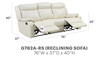 Double Reclining Sofa - Pearl