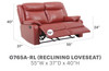 Double Reclining Love Seat - Red