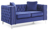 Chic Contemporary Loveseat - Blue