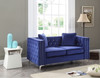 Chic Contemporary Loveseat - Blue