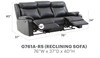 Double Reclining Sofa - Black
