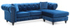 Nola - Sofa Chaise - Navy Blue