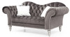 Cozy Traditional Loveseat - Dark Gray