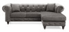 Nola - Sofa Chaise - Dark Gray