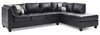 Malone - Sectional - Black