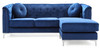 Pompano - Sofa Chaise - Navy Blue