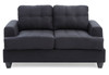 Cozy Transitional Loveseat For Two - Black