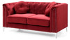 Elegant Contemporary Loveseat - Burgundy