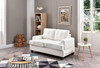 Charming Transitional Loveseat - White