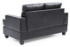 Stylish Transitional Loveseat For Two - Black