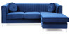 Delray - Sofa Chaise - Navy Blue