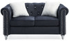 Stylish Contemporary Loveseat - Black