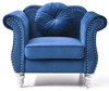 Chic Transitional Chair - Navy Blue