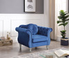 Chic Transitional Chair - Navy Blue