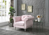 Chic Transitional Accent Chair - Pink
